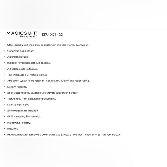 NWT Magicsuit Alex Tankini Swim Top - Picture 8 of 14